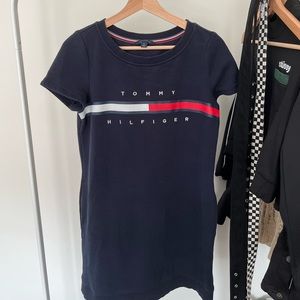 tommy hilfiger navy t shirt dress